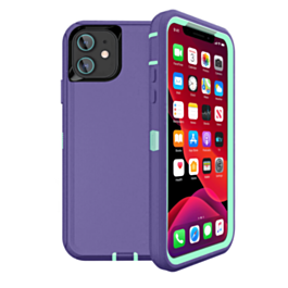 Heavy Duty Case for iPhone 12 Mini (PURPLE & TEAL) (Only Ground Shipping)