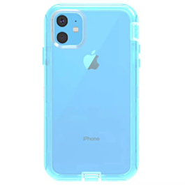 Transparent Shockproof Case - LIGHT BLUE for iPhone 12 / 12 Pro (Only Ground Shipping)