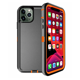 Heavy Duty Case for iPhone 11 Pro (BLACK & ORANGE) (Only Ground Shipping)