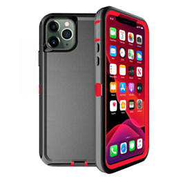 Heavy Duty Case for iPhone 11 Pro (BLACK & RED) (Only Ground Shipping)