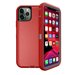 Heavy Duty Case for iPhone 11 Pro (RED & GRAY) (Only Ground Shipping)