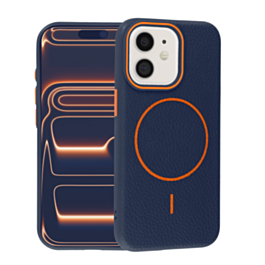 Magnetic Leather Soft Cases - BLUE & ORANGE for iPhone 11 (Only Ground Shipping)