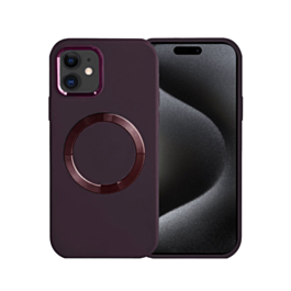 Soft Solid Silicone Case with Wireless Charging - DARK MAROON for iPhone 11 (Only Ground Shipping)