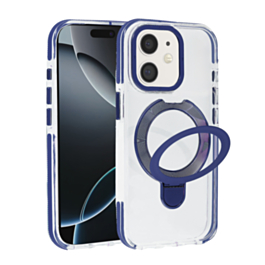 Transparent Case with Wireless Charging Kickstand (BLUE) for iPhone 11 (Only Ground Shipping)