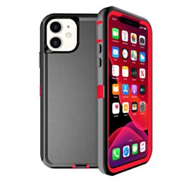 Heavy Duty Case for iPhone 11 (BLACK & RED) (Only Ground Shipping)