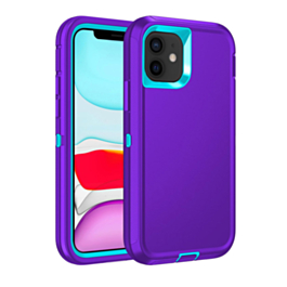 Heavy Duty Case for iPhone 11 (PURPLE & TEAL) (Only Ground Shipping)