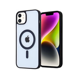 Hard PC Rear / Soft TPU Wireless Charging Case - BLACK for iPhone 11 (Only Ground Shipping)