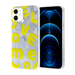 Love Me Printed Clear Case - E7 for iPhone 11 (Only Ground Shipping)