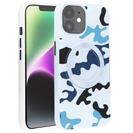 Camouflage Design Wireless Charging Case - WHITE for iPhone 11 (Only Ground Shipping)