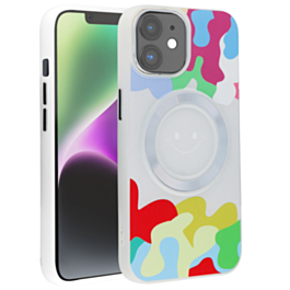 Happy Face Wireless Charging Case - WHITE for iPhone 11 (Only Ground Shipping)
