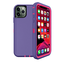 Heavy Duty Case for iPhone 11 Pro Max (DARK PURPLE & PINK) (Only Ground Shipping)