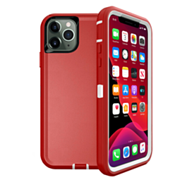 Heavy Duty Case for iPhone 11 Pro Max (RED & WHITE) (Only Ground Shipping)