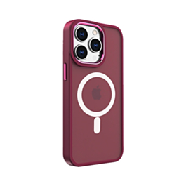 New Magnetic Wireless Charging Case (Burgundy) for iPhone 12 Pro Max (Only Ground Shipping)