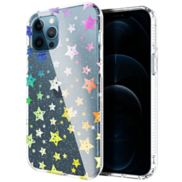 Laser Rainbow Soft TPU and Hard Plastic Case - Style 6 for iPhone 12 Pro Max (Only Ground Shipping)