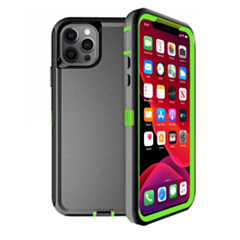 Heavy Duty Case for iPhone 12 Pro Max (BLACK & GREEN) (Only Ground Shipping)