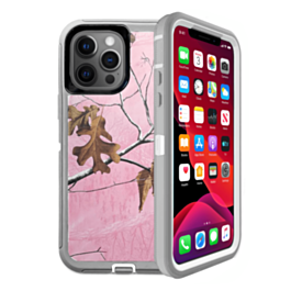 Heavy Duty Case for iPhone 12 Pro Max (CAMO PINK) (Only Ground Shipping)