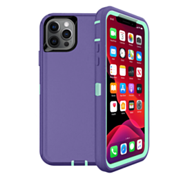 Heavy Duty Case for iPhone 12 Pro Max (PURPLE & TEAL) (Only Ground Shipping)