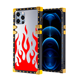 Square Case with Mirror Design - Style 4 for iPhone 12 Pro Max (Only Ground Shipping)