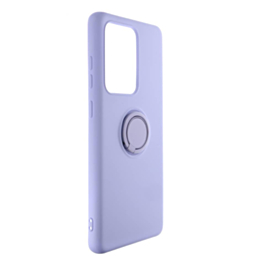 Galaxy S20 Ultra Soft Solid Case with Ring - PURPLE (Only Ground Shipping)