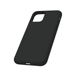 Soft Solid Silicone Case (Full Buttom Cover) - BLACK for iPhone 11 (Only Ground Shipping)