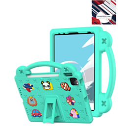 Shockproof Handle Case - GREEN for iPad Air 6 / Air 7 / Air 13 (2024/2025) / Pro 13 (2024/2025) / Pro 12.9 (3rd/4th/5th/6th) (Only Ground Shipping)