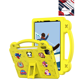 Shockproof Handle Case - YELLOW for iPad Air 6 / Air 7 / Air 13 (2024/2025) / Pro 13 (2024/2025) / Pro 12.9 (3rd/4th/5th/6th) (Only Ground Shipping)
