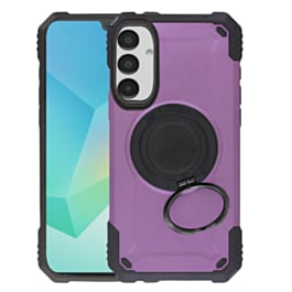 Hybrid Tuff Case with Magnetic Kickstand (PURPLE) for Galaxy A14 4G / 5G (Only Ground Shipping)