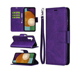 Galaxy A15 Leather Wallet Case with Card Slot - PURPLE (Only Ground Shipping)