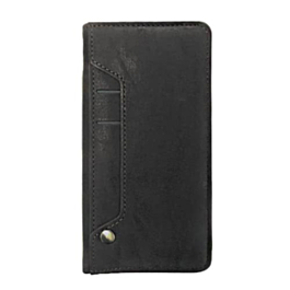 Galaxy S20 Ultra Genuine Leather Magnetic Wallet Case with Credit Card Slot - BLACK (Only Ground Shipping)
