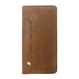 Galaxy S20 Plus Genuine Leather Magnetic Wallet Case with Credit Card Slot - BROWN (Only Ground Shipping)