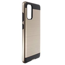 Galaxy S20 Plus Hybrid Metal Brushed Case- GOLD (Only Ground Shipping)