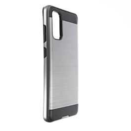 Galaxy S20 Hybrid Metal Brushed Case- GRAY (Only Ground Shipping)