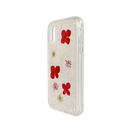 New Desing Real Dried Flower Shiny Case - WHITE for iPhone XR (Only Ground Shipping)