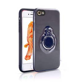 TPU Design Magnet Case with I-ring - BLACK for iPhone 8P / 7P (Only Ground Shipping)