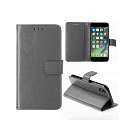Mini Leather Wallet Case with Card Slot - GRAY for iPhone 8 / 7 (Only Ground Shipping)