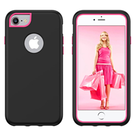 3 Layer Heavy Duty Shockproof Anti-Scratch Case - HOT PINK for iPhone 8P / 7P / 6SP / 6P (Only Ground Shipping)