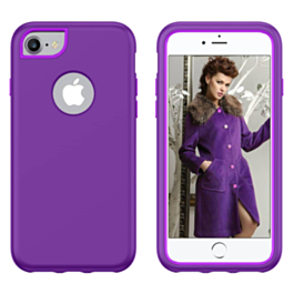3 Layer Heavy Duty Shockproof Anti-Scratch Case - PURPLE for iPhone 8P / 7P / 6SP / 6P (Only Ground Shipping)