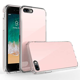 Luxury Back Glass with Ultra Hybrid Air Cushion Technology Case - ROSE GOLD for iPhone 8P / 7P (Only Ground Shipping)