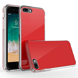 Luxury Back Glass with Ultra Hybrid Air Cushion Technology Case - RED for iPhone 8P / 7P (Only Ground Shipping)