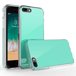 Luxury Back Glass with Ultra Hybrid Air Cushion Technology Case - TEAL for iPhone 8P / 7P (Only Ground Shipping)
