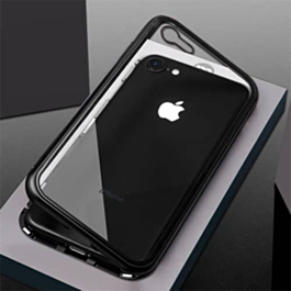Ultra Slim Magnet Protective Case with Metal Frame - BLACK BORDER for iPhone 8P / 7P (Only Ground Shipping)