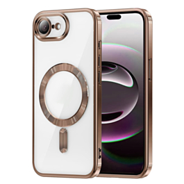 Shiny Wireless Charging Clear Case -GOLD for iPhone 7 (Only Ground Shipping)