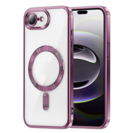 Shiny Wireless Charging Clear Case -PURPLE for iPhone 7 (Only Ground Shipping)
