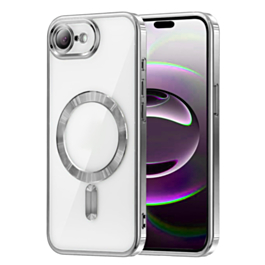 Shiny Wireless Charging Clear Case -SILVER for iPhone 7 (Only Ground Shipping)