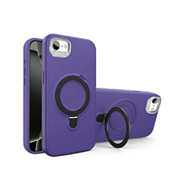 Support Heavy Duty Case with Wireless Charging Kickstand (PURPLE) for iPhone 7 / 8 (Only Ground Shipping)
