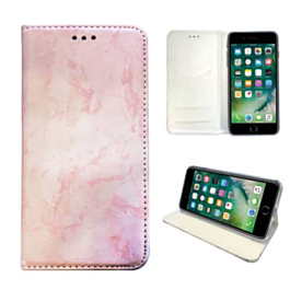 Marble Design Wallet Case - PINK for iPhone 8P / 7P / 6SP / 6P (Only Ground Shipping)