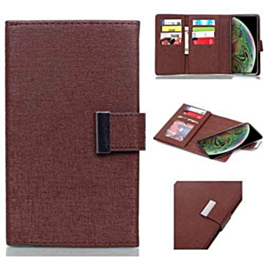 Fashion Wallet with Removable Magnet Case - BROWN for iPhone XR (Only Ground Shipping)