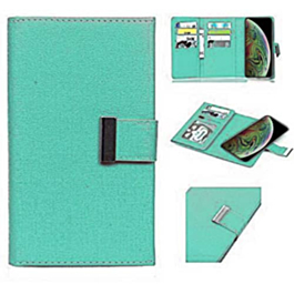 Fashion Wallet with Removable Magnet Case - TEAL for iPhone XR (Only Ground Shipping)