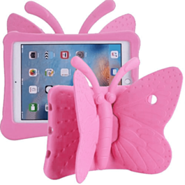 Butterfly Shockproof Kids Case - PINK for iPad 5 (2017) / iPad 6 (2018) / Air 1 / Air 2 / Pro 9.7 (Only Ground Shipping)