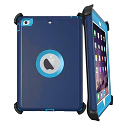 Heavy Duty Case with Clip - DARK BLUE for iPad 5 (2017) / iPad 6 (2018) / Air 1 / Air 2 / Pro 9.7 (Only Ground Shipping)